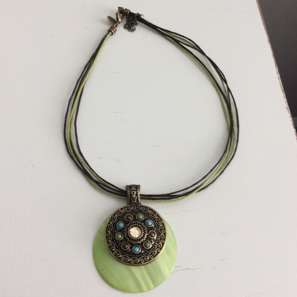 Lia Sophia key lime necklace